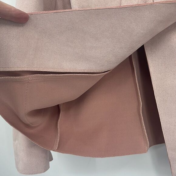 ANTHROPOLOGIE MONARC CHARLI FAUX SUEDE BLAZER JACKET COAT BLUSH PINK - Picture 6 of 9